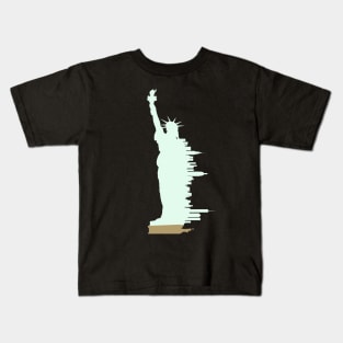 Statue of Liberty New York Skyline Version #2 Kids T-Shirt